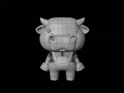 Cute Cow 3D Illustration 3D model 3