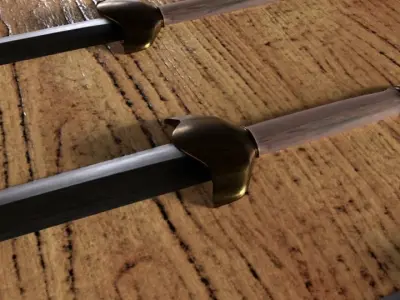 Simple Sword Free low-poly 3D model get