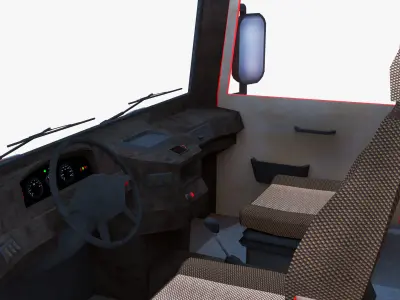 Fire Truck - Rescue Machine Low-poly 3D model