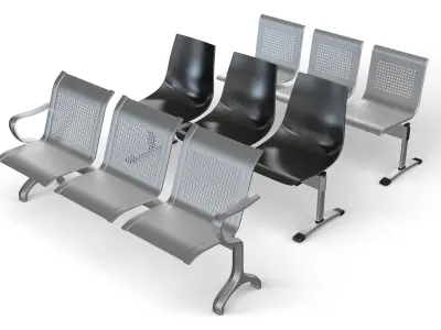 Public Seating Set 3D model