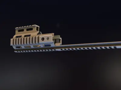 MI SCAR Rail Extension Low-poly 3D model