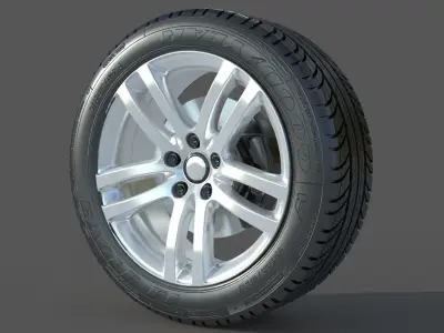 wheel Rim Tire 3 3D model