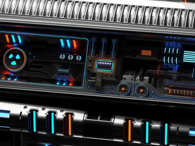Sci Fi Mega Engine KITBASH 3D model
