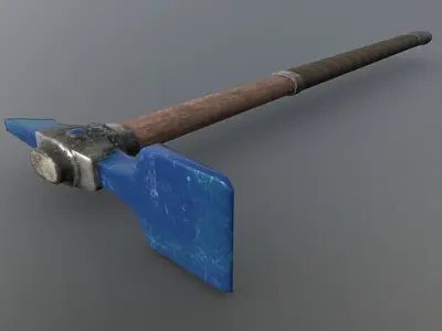 Hoe - Sapphire Low-poly 3D model