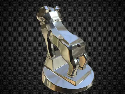 bulldog hood ornament  3D model