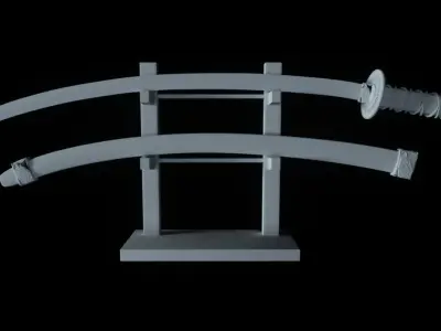  Samurai sword 3D model