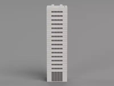 Paper Skyscraper V6 Low-poly 3D model