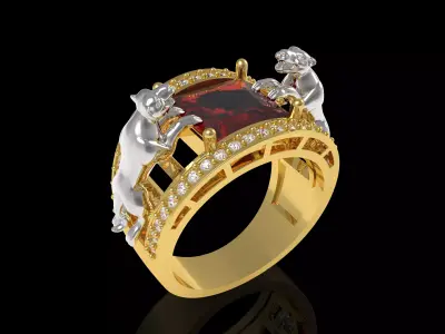 Penther Diamond Ring 3D print model