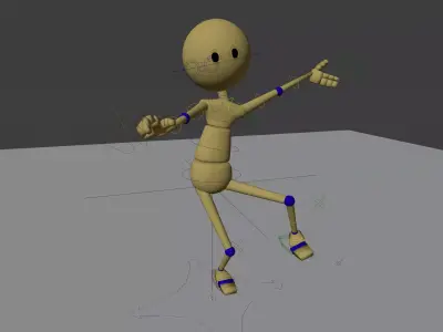 Rigged Friendly Robot Low-poly 3D model