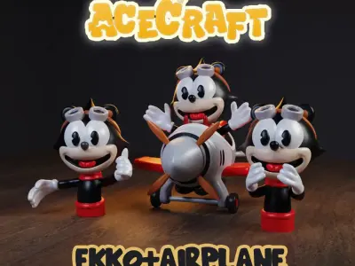 Ekko and Plane Pack - Acecraft Video Game 3D print model