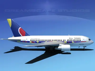 Boeing 767-100 Air 2000 3D model