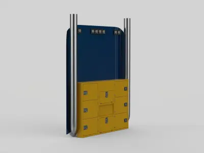 Truck Back Cab Boxex 3D model