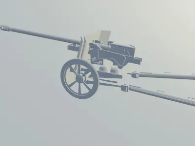 anti-tank gun 3D model