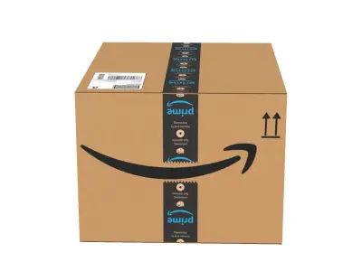 Amazon Box 2D PBR 07 Low-poly 3D model