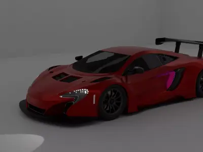 lowpoly racing car  3D model