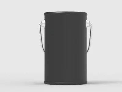 Metallic Paint Bucket 3D model