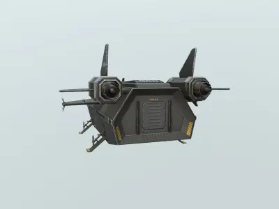 shuttle Low-poly 3D model purchase