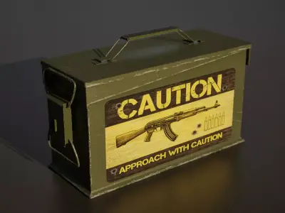 Military Crates Game Ready Low-poly 3D model