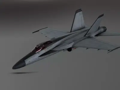 YF Cobra fighter jet Low-poly 3D model