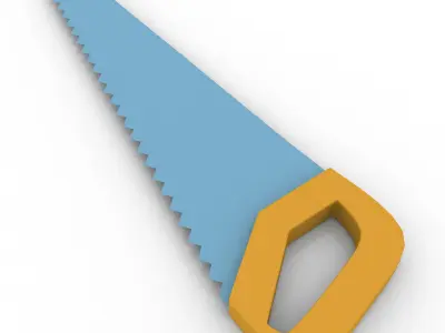 Hand saw 3D model 4