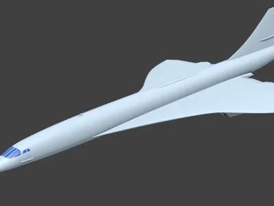 concorde airliner sst 3D print model