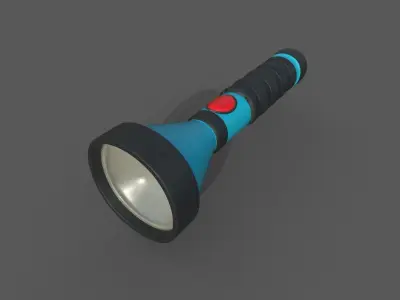 Flashlight Low-poly 3D model 19