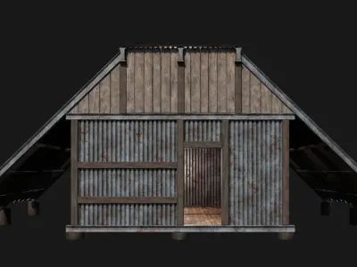 Medieval Houses 57- 4K Textures Game Ready Low-poly 3D model