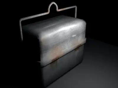 Metal Lunch Box Free low-poly 3D model