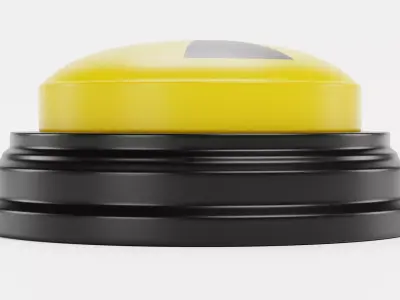 Emergency Button V5 - Radiation Hazard Push Switch Control 3D model