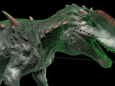  Hybrid Dinosaur Low-poly 3D model