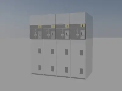 Medium voltage ring main unit SM6 QIII Free 3D model