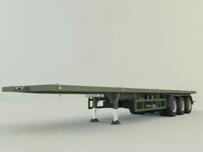 military trailer 3D model