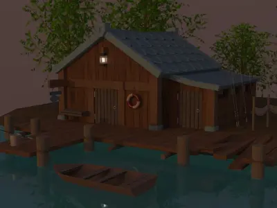 fishermans house Low-poly 3D model