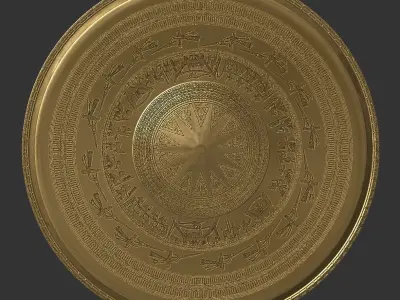 Antiquated Bronze Drum 3D print model