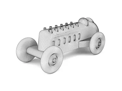 Wooden toy car 22 3D model