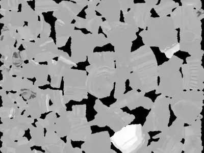 Yellow Realistic Gun 3D model