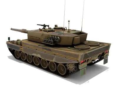 military tank Low-poly 3D model Low-poly