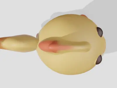 Cute goldfish  Low-poly 3D model