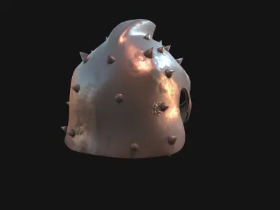 gladiator helmet and shield Low-poly 3D model