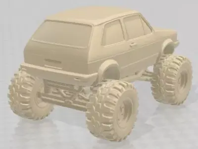 Volkwagen Golf MK1 - Monster Truck Printable 3D print model