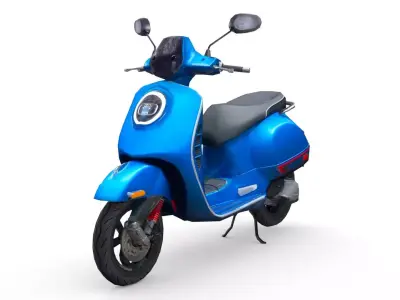 Generic Motor Scooter v1 Low-poly 3D model