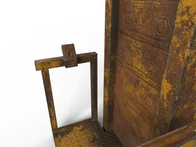 Post-apocalyptic elevator Low-poly 3D model
