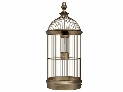 Birdcage in brass 3D model