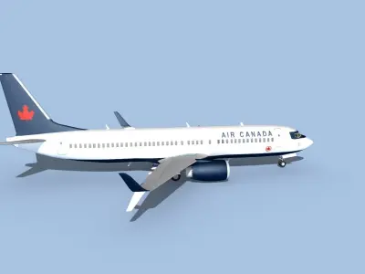 Boeing 737-800 Max Air Canada 3D model