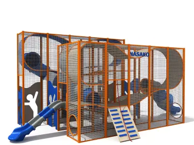 Kids outdoor commercial play structure 3D model 3D model 25