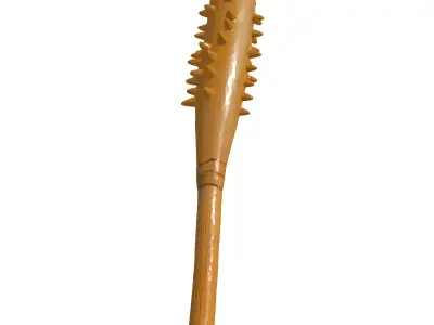 Realistic Spiked Wooden Club 3D Model Low-poly 3D model