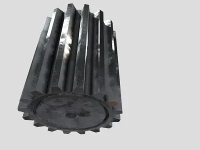 Low Poly Compound Gear  Low-poly 3D model