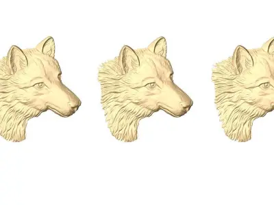 wolf pendant FREE Free 3D print model