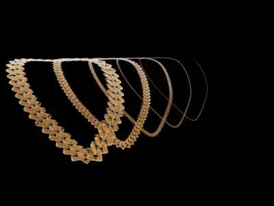 Low Poly Chains - 5 Pack Low-poly 3D model
