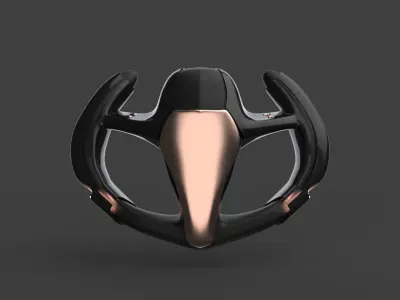 Futuristic steering wheel concept design - BIONIC 3D model